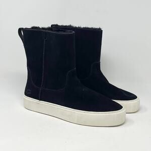 UGG Declan Black Suede Sheepskin Lined Boots